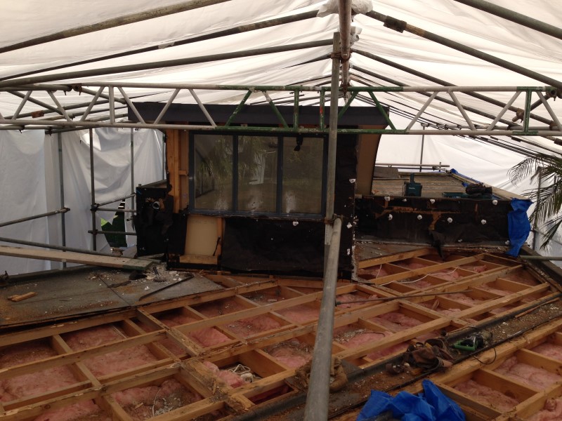 During the Recladding Process - Clovelly